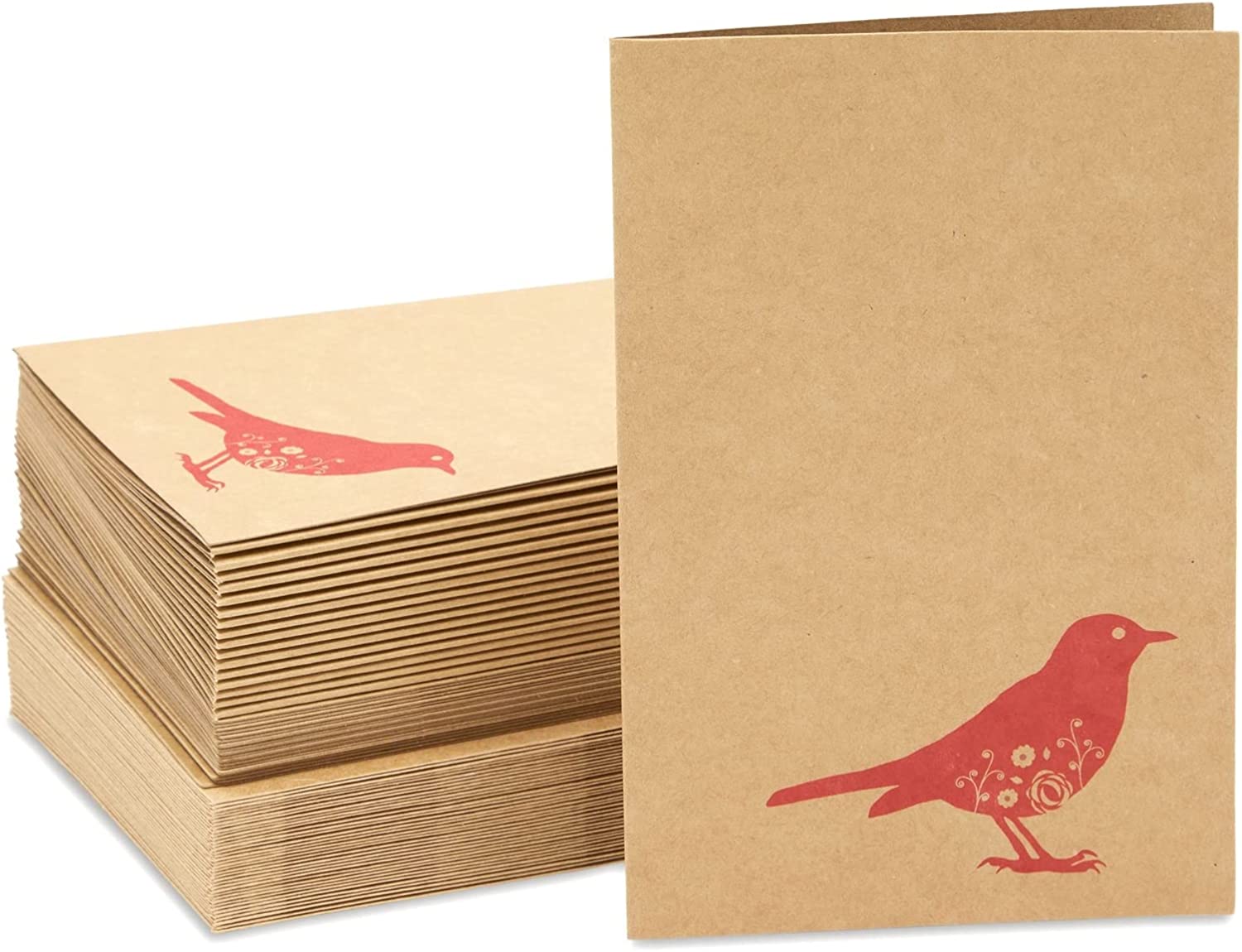 36 Pack Bird Note Cards with Envelopes, Blank All Occasion Thank You Cards, Rustic-Style (Kraft Paper, 4 x 6 In) - Image 5